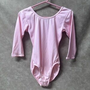 Jacques Moret girls Dance 3/4 Sleeve Basic Leotard Sz L 12/14